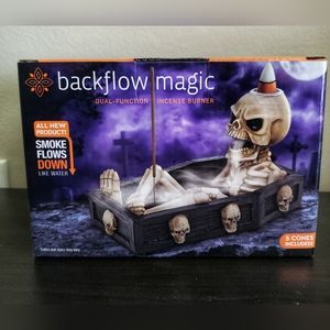 INCENSE Burner, Halloween, Skelton, 5 cones included